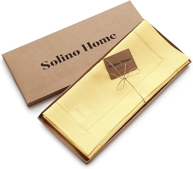 Solino Home Linen Yellow Table Runner 144 Inches Long - Image 5