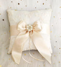 Lace Pearl Wedding Ring Pillow Cushion Bearer 8.26 Inch by Unknown