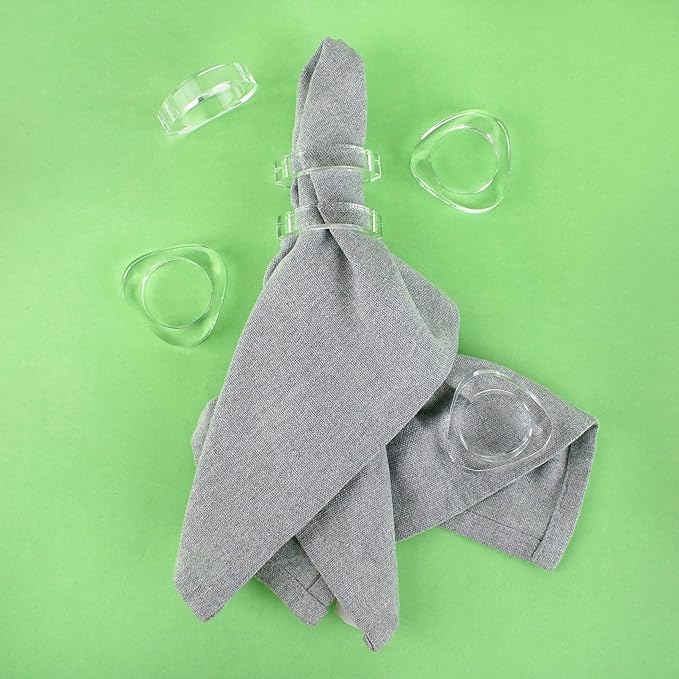 Clear Acrylic Napkin Rings - Image 6