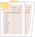 Boho Sunshine 30 Baby Word Scramble Game Cards by YSTEP