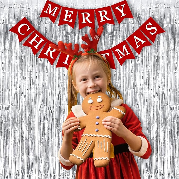Foil Fringe Curtain Christmas Party Decorations - Image 3