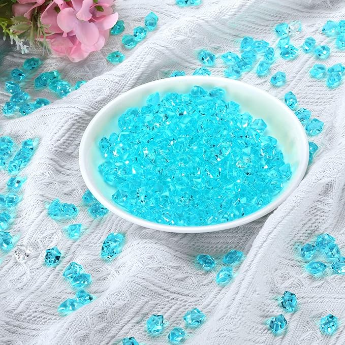 uxcell 1000pcs Fake Ice Rocks, Dazzling Clear Resin Crushed Ice Sparkling Fake - Image 4