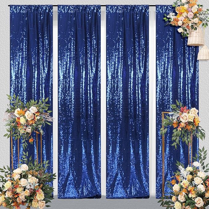 Juya Delight Sequin Backdrop Curtain, Christmas Wedding Decoration by JuyaDelight