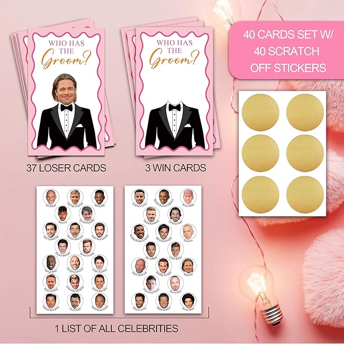 Who Has The Groom Bridal Shower Game Cards, 3.5"x 2.1" Funny Bachelorette Party - Image 3