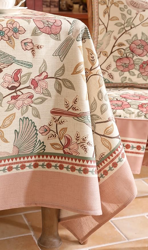 patdrea Designer Pink Linen Table Cloth - Image 8