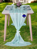 MDS 20 Pack 10ft Chiffon Table Runner 29 x 120 Inches Sheer Wedding Runner by MDS
