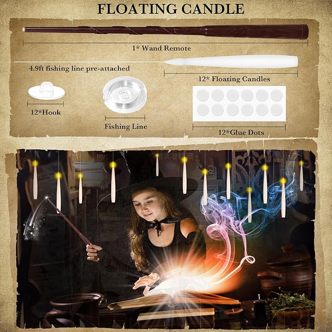 NURADA Floating Candles with Wand Remote Timer - Image 6