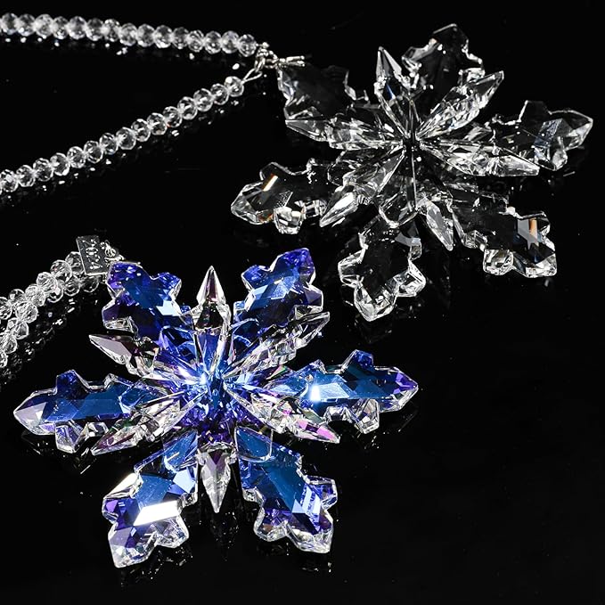 2024 Annual Edition Crystal Snowflake Ornament Christmas Ornament Home Decor - Image 9