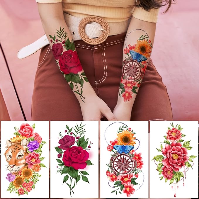 Yazhiji 49 Sheets Temporary Tattoos - Image 3