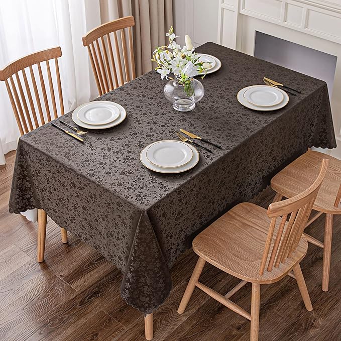 smiry Waterproof Vinyl Tablecloth, Rectangle Heavy Duty Table Cloth, Wipeable - Image 2