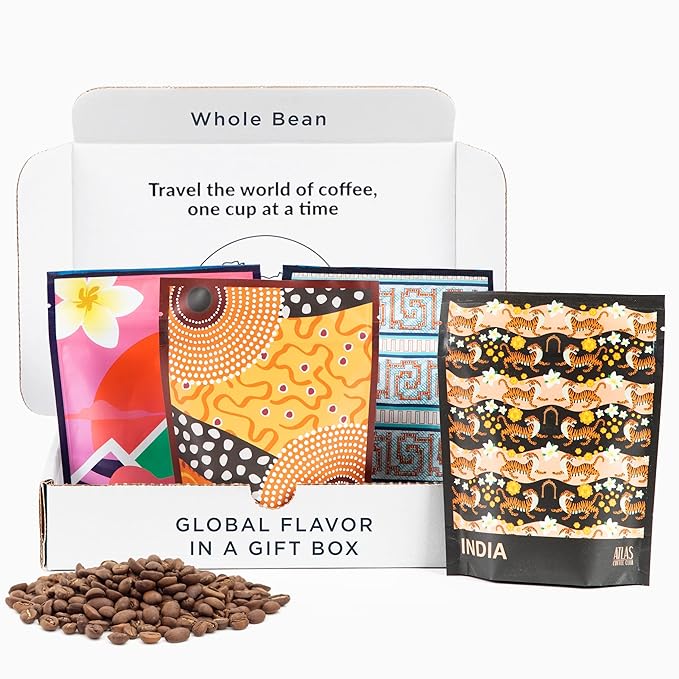 Atlas Coffee Club World of Coffee Set, Gourmet Coffee Gift Sampler, Whole Bean by AtlasCoffeeClub