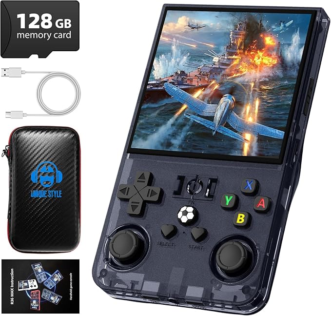 R36MAX Retro Handheld Game Console, 4.0 Inch 720x720 IPS Screen, Built-in 22 by Unknown