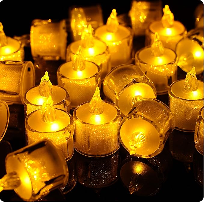 Flameless LED Tea Light Candles, Battery-Powered Unscented LED Tealight Candles - Image 2