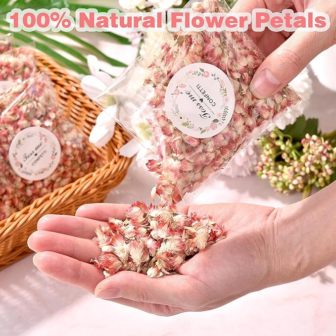 20 Pack Prefilled Confetti Packets, Biodegradable Flower Petals, Real Dried - Image 2