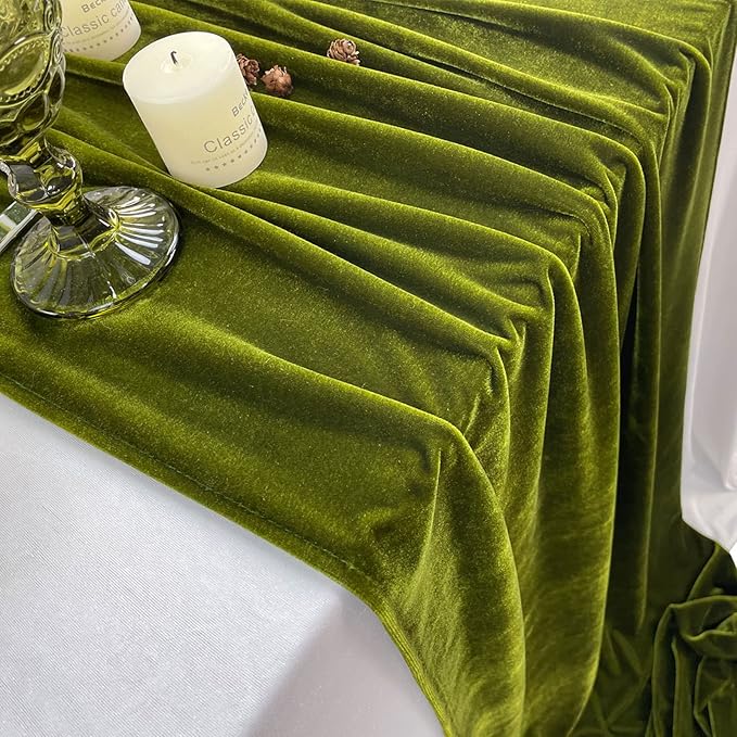 Luxurious Velvet Table Runner, 10ft Wedding Reception Decorations, 20x120inch - Image 4