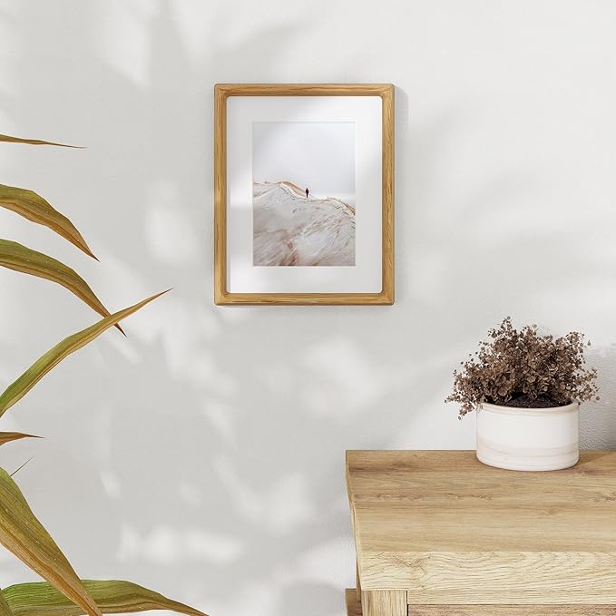 8x10 Oak Frame USA-Sourced Natural Wood Picture Frames Handcrafted Rounded - Image 8