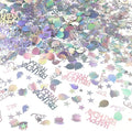 Iridescent Happy Birthday Confetti, Baby Shower, DIY Arts and Crafting by KALOR
