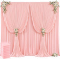 40ft x 12ft Blush Pink Backdrop Curtains Wrinkle Free Backdrop Curtain by Tao-GePartyDecorations
