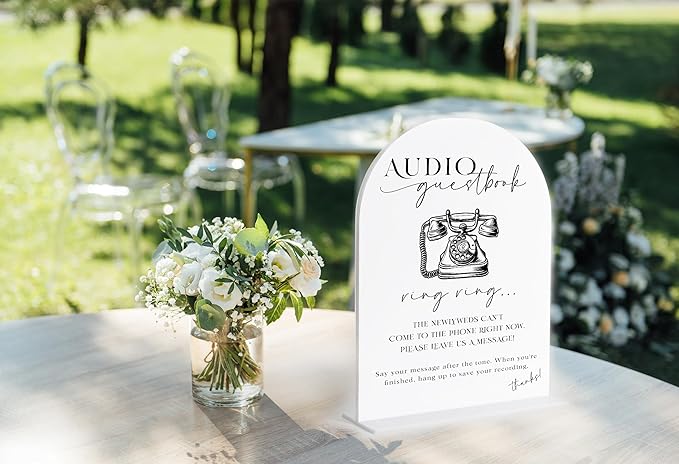 Audio Guest Book Sign, Audio Guest Book Wedding Phone, Bridal Shower Decor - Image 4