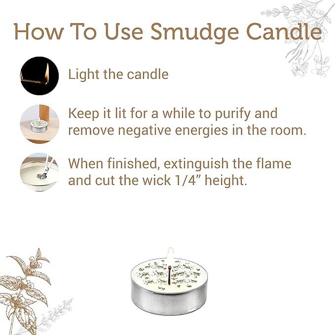 SOUL STICKS 12 Pack Little Smudgies Tealight Candles Smudge Candle - Image 5