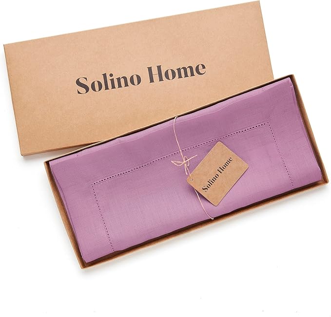 Solino Home Linen Violet Table Runner 90 Inches Long - Image 6