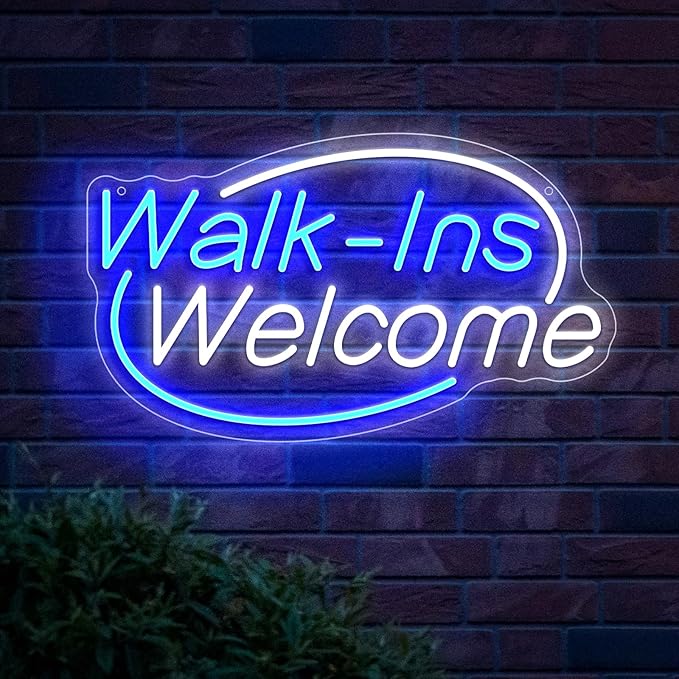 Walk-Ins Welcome Neon Sign, Neon Sign by Noasktt