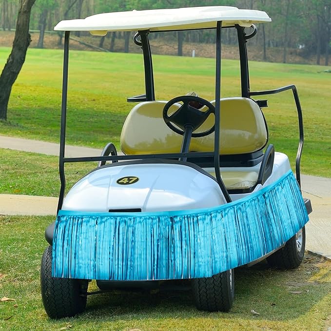 Light Blue Birthday Decorations Tinsel Garland Parade Float Decorations - Image 7