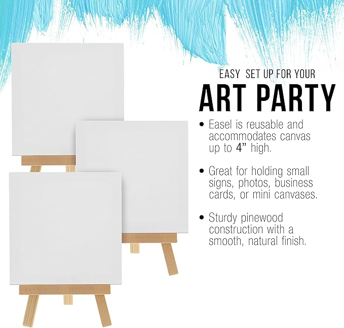 U.S. Art Supply 3" x 3" Stretched Canvas - Image 5