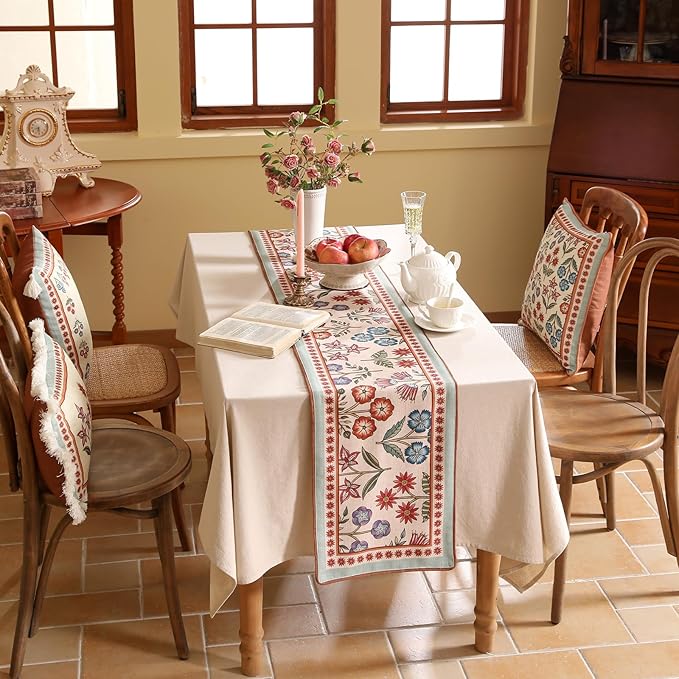 Decorative Linen French Table Runner 71 Inches Long, Tea Party - Image 8