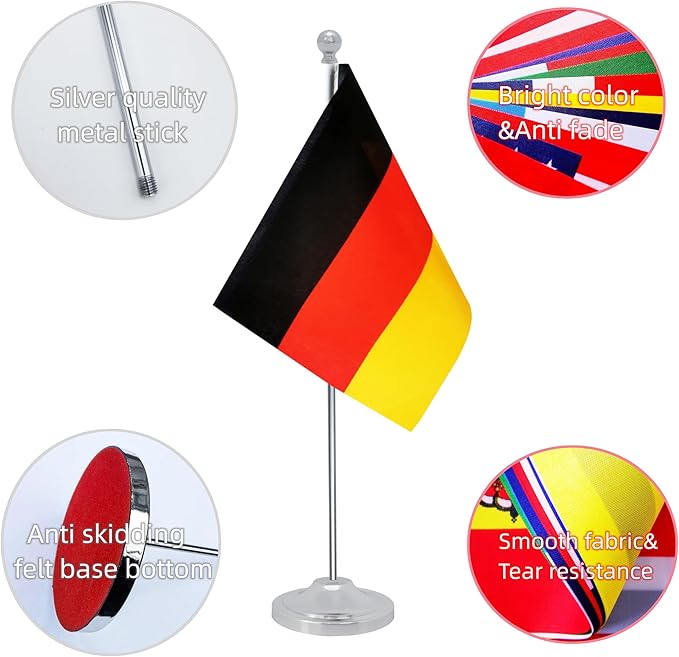 Germany Desk Flag, Germanic Table Office Flag - Image 3
