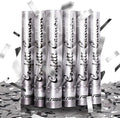Confetti Cannon Party Poppers Shooters, YESHOW Confetti Blaster Silver Metallic by YESITSSHOWTIME