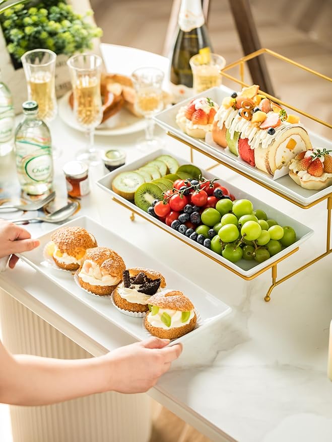 YHOSSEUN 3 Tier Serving Tray for Party, Tiered Serving Platters and Trays - Image 8