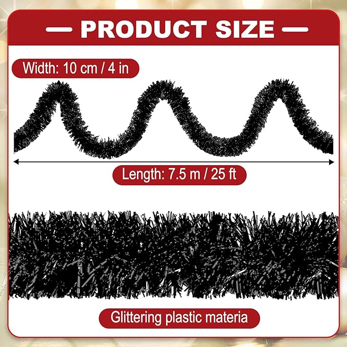 25 Feet Metallic Twist Tinsel Garland - Image 2