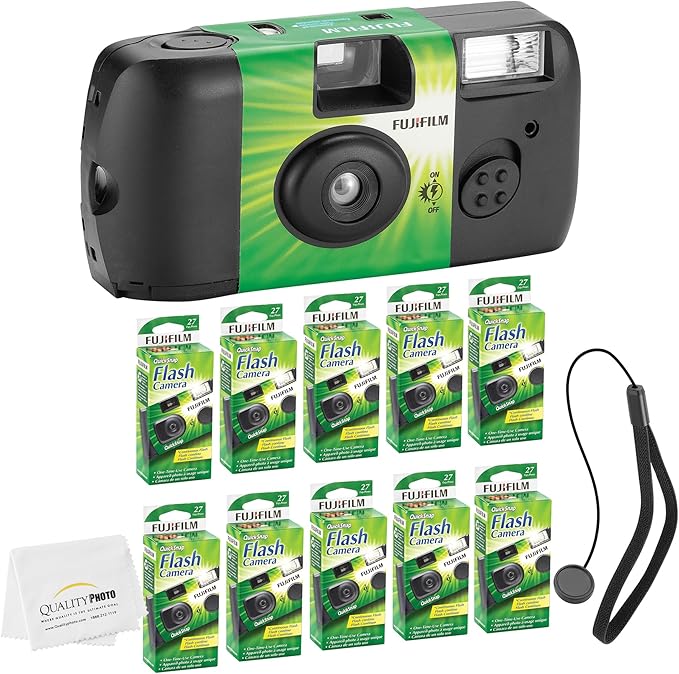 Fujifilm QuickSnap Flash 400 Disposable 35mm Camera + Hand Strap + Quality by FUJIFILM