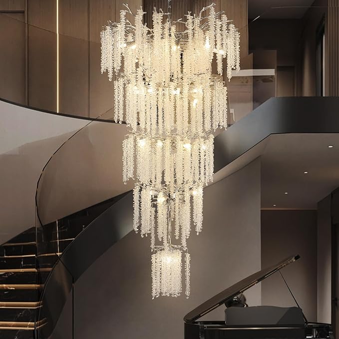 YUYI 118'' Modern Crystal Chandelier, Large Tree Branch Chandeliers by YUYILIGHTING