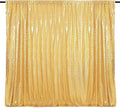 Gold Sequin Backdrop Curtains 1 Panel 10FTx10FT Glitter Gold Photo Backdrop by WISPET