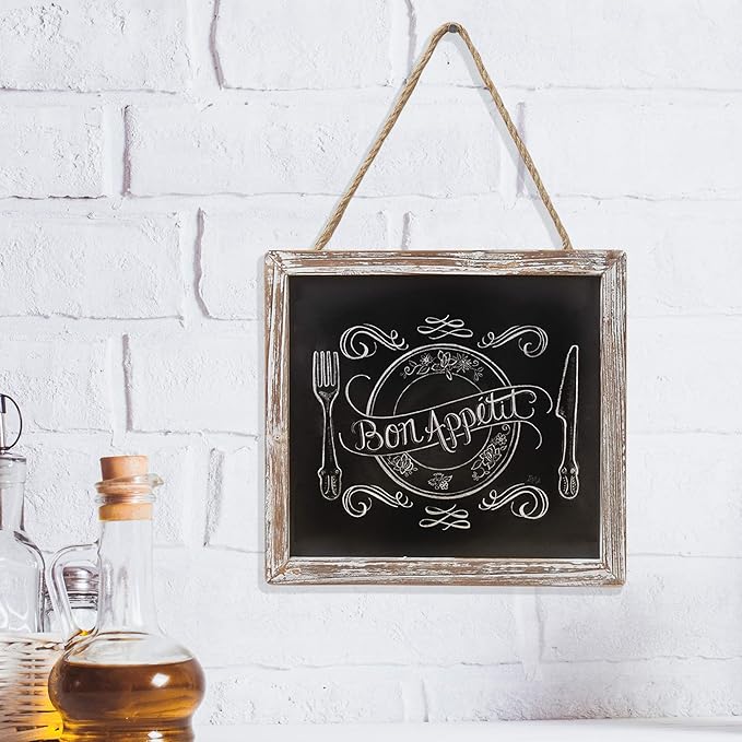 Barnyard Designs Magnetic Hanging Chalkboard Sign – Rustic Decorative Display - Image 2