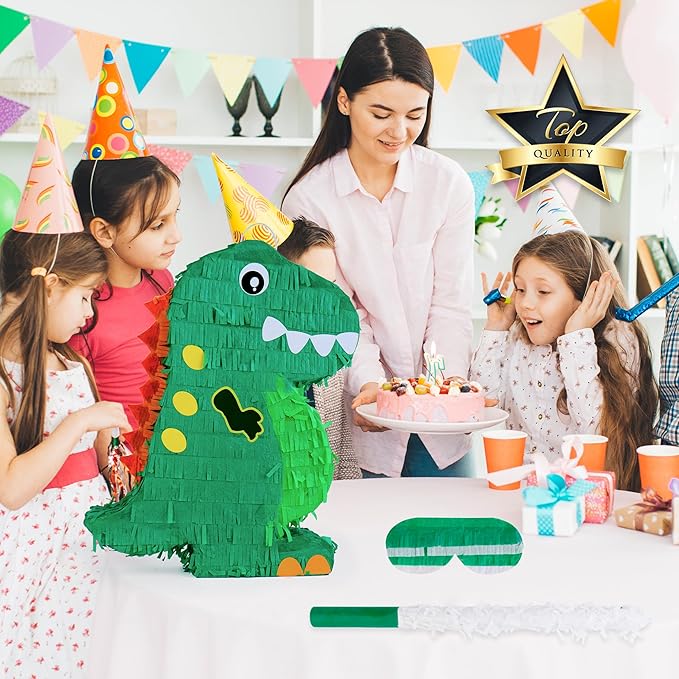 Dinosaur Pinata Bundle with a Blindfold and Bat, Animal Theme Parties, - Image 7