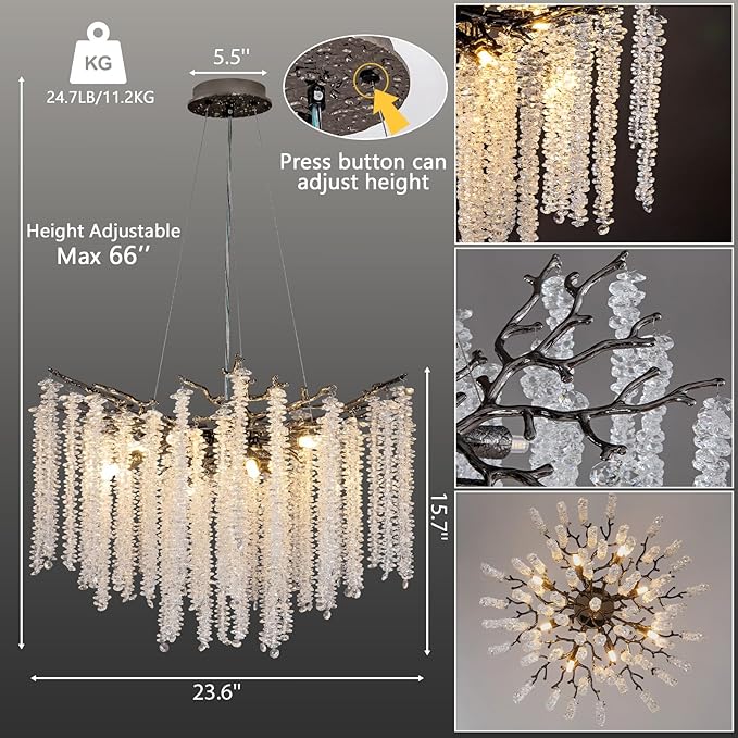 YUYI Modern Crystal Chandeliers - Image 2