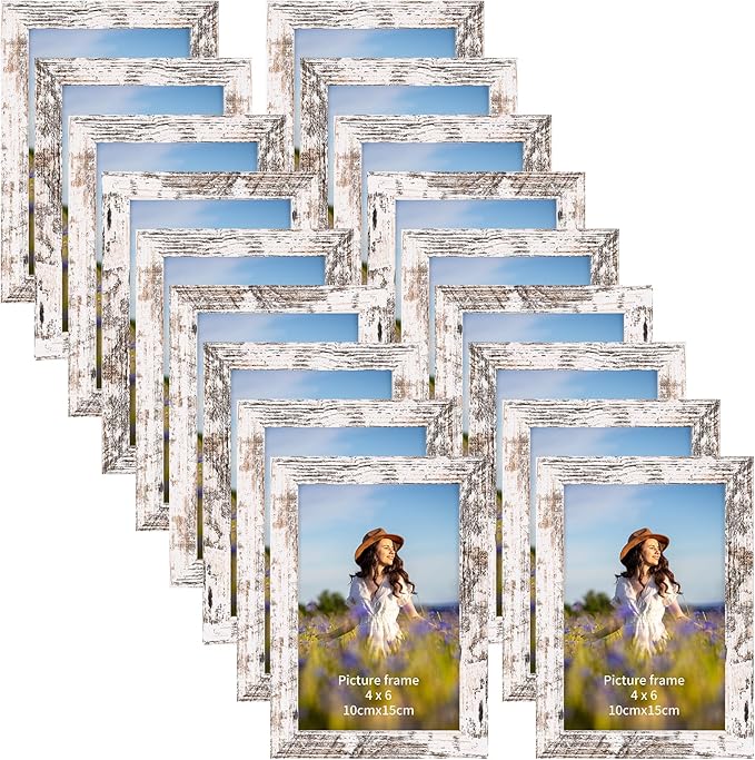 PETAFLOP Wooden Bulk 4x6 Picture Frame Set of 18 by PETAFLOP