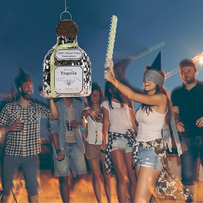 Tequila Bottle Pinata, 10.5 x 10.5 x 4 Inches, 5 Pound Capacity, Adult-Party - Image 7