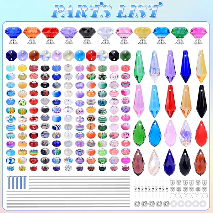 DIY Fairy Wand Garden Stakes Kit, Crystal Beaded Decorative Wands Set, Outdoor - Image 2