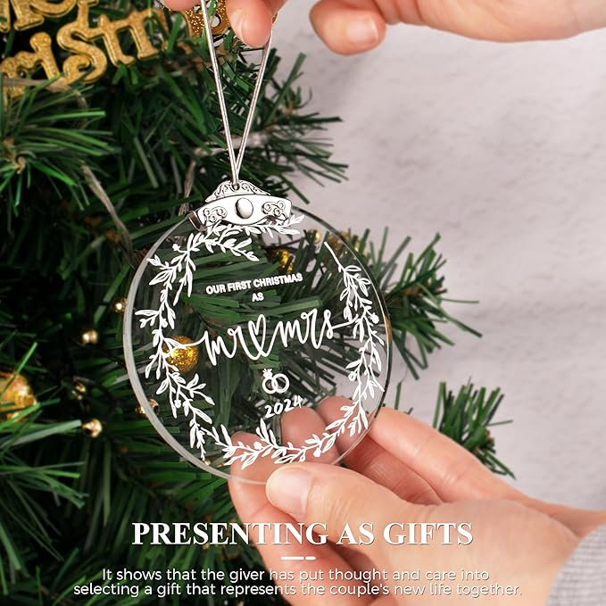 2024 Wedding Gifts: 1st Married Christmas Ornament, Bridal Shower & Newlywed - Image 5