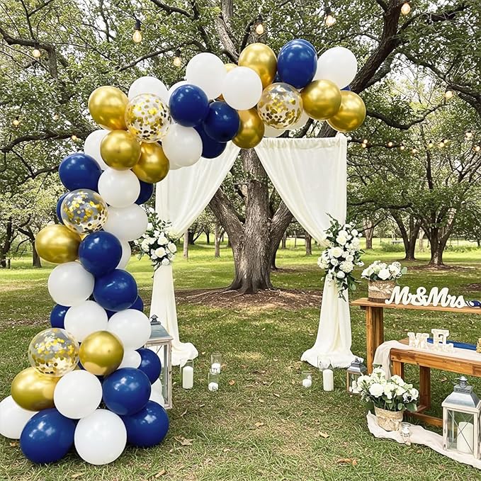Netnology Navy Blue Gold Balloons Set - Image 7