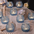 DARJEN 12Pcs Blue Votive Candle Holders by DARJEN