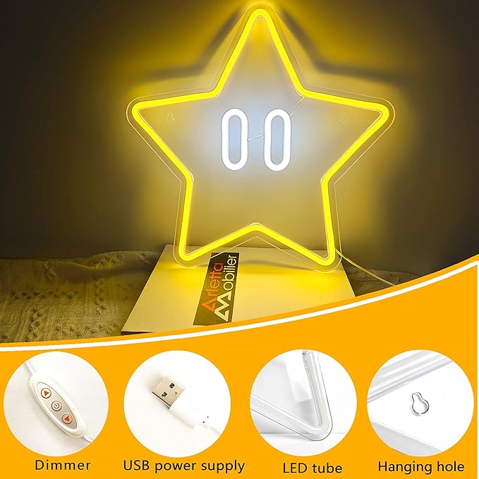 Star Neon Sign, Gaming Neon Sign - Image 3