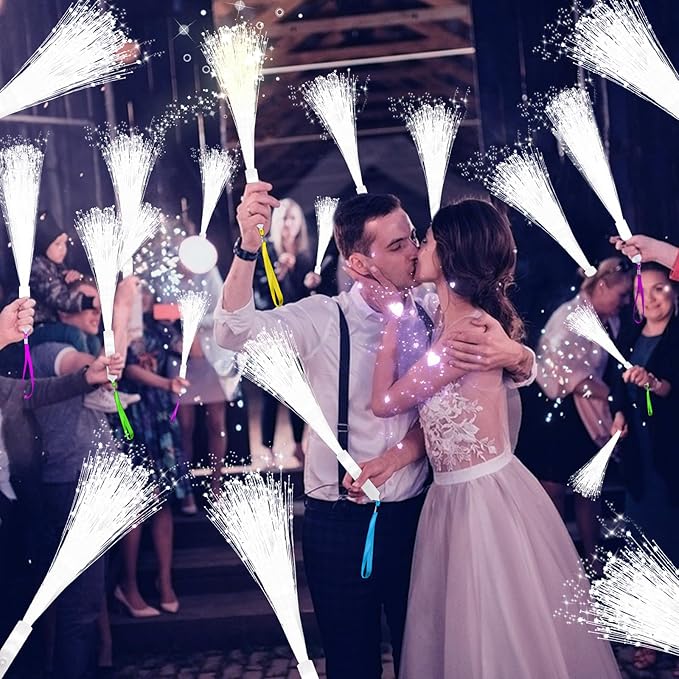 36 PCS White Fiber Optic Sticks, LED Fiber Wands, Fiber Optic Wand - Image 2