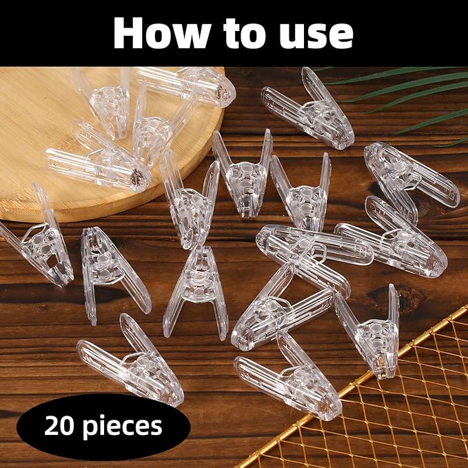 20pcs Spring Clamps, Transparent Balloon Garland Clips 2.36x0.59in/6x1.5cm - Image 3