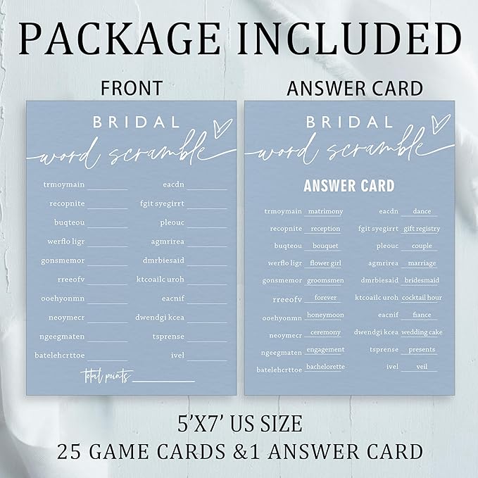 Fun Wedding Shower Games Bridal Word Scramble who knows the bride best 25 Game - Image 2