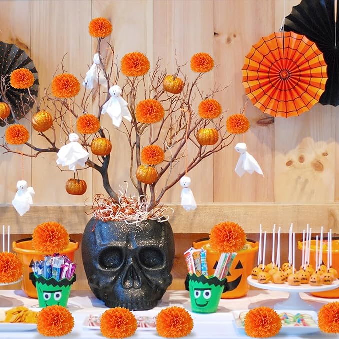 Hananona 100 Pcs Marigold Flower Heads Bulk, Silk Marigold Heads Artificial - Image 6